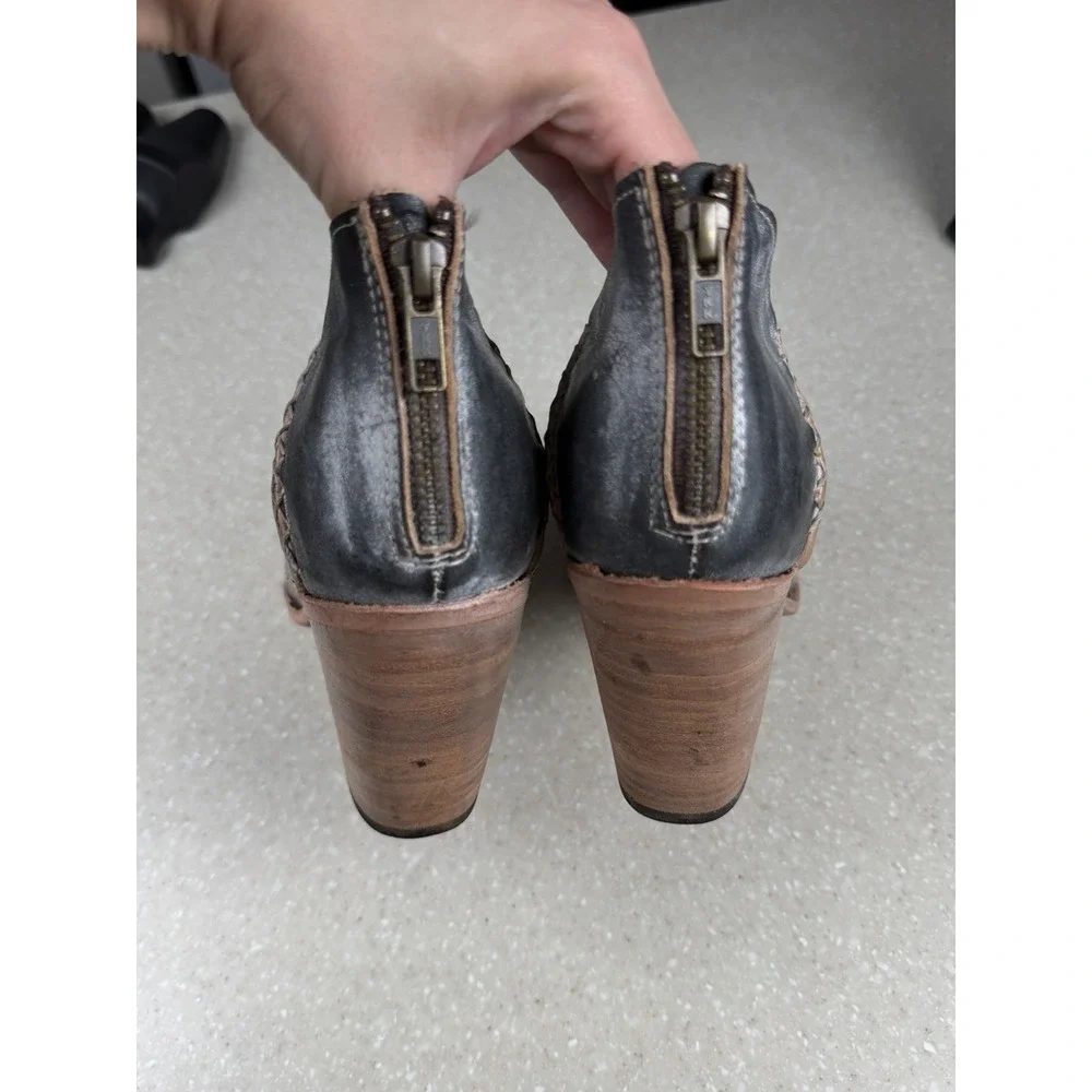 Freebird‎ By Steven Steel Patchwork Leather Western Boho Ankle Boots Women's 11